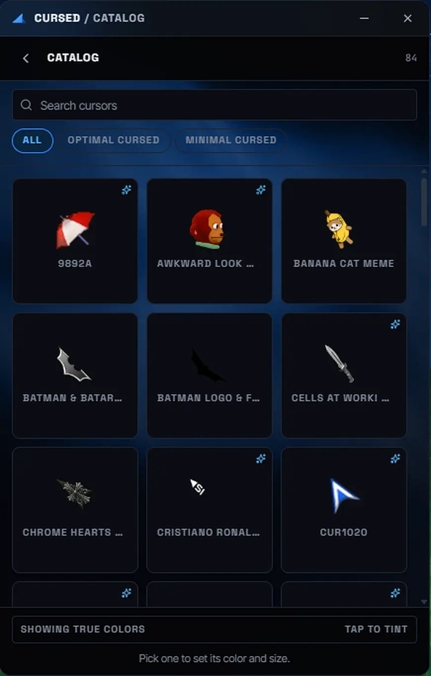 Cursed custom cursor catalog